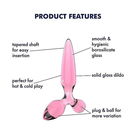 Triple Crystal 2 Glass 3-in-1 Anal Plug by Satisfyer