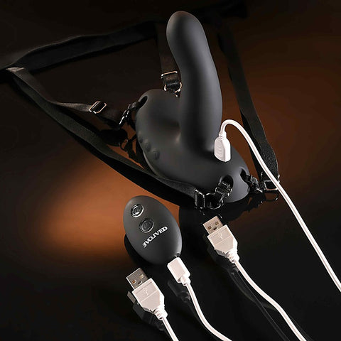 Come Closer Vibrating Strap-On with Remote by Evolved
