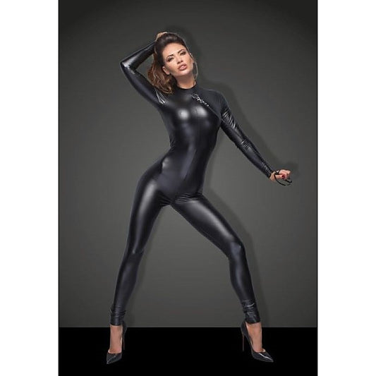 Sleek Wetlook Overall with Leash Accessory by Noir Handmade