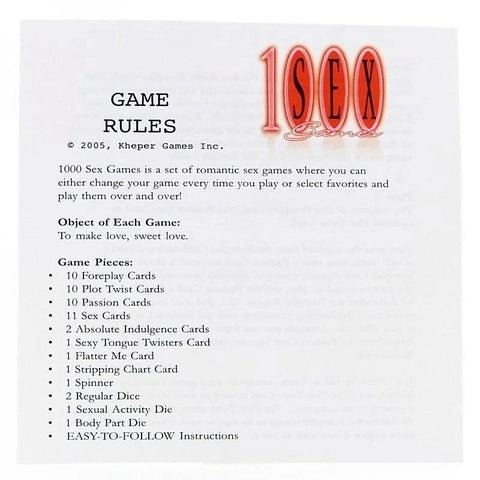 1000 Sex Games by Kheper Games