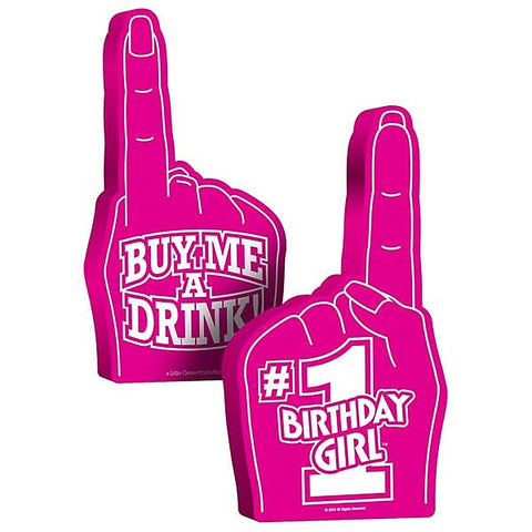 #1 Birthday Girl Foam Hand