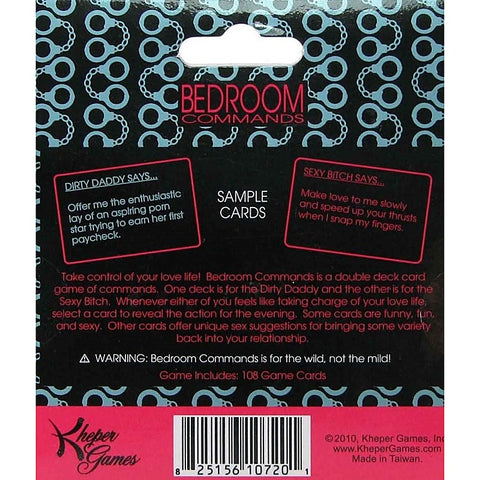 Bedroom Commands Card Game by Kheper Games