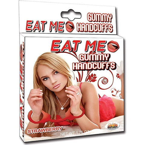 Gummy Hand Cuffs Strawberry by Hott Products