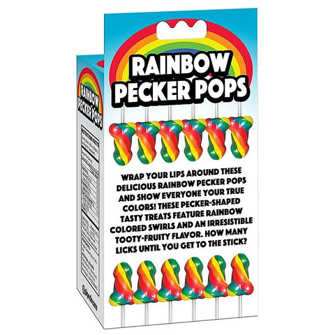 Rainbow Penis Shaped Pecker Pops by Pipedream