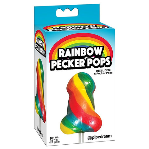 Rainbow Penis Shaped Pecker Pops by Pipedream