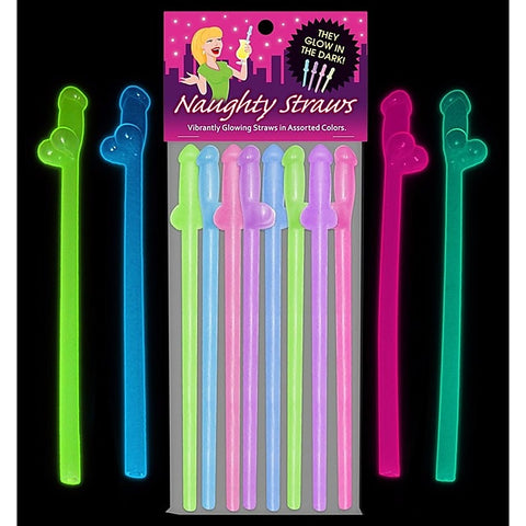 Naughty Penis Straws Glow in The Dark by Kheper Games