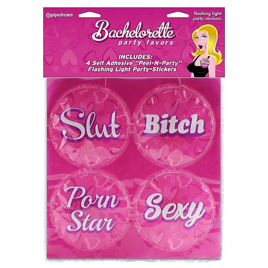 Bachelorette Party Flashing Light Party Stickers