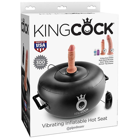 King Cock Vibrating Inflatable Dildo Hot Seat