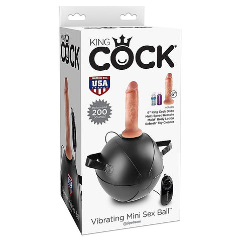 King Cock Vibrating Mini Sex Ball with 6 Inch Dildo