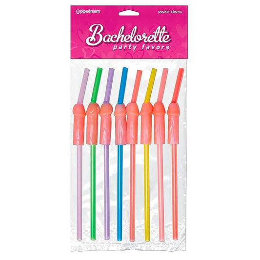 Bachelorette Party Penis Shape Pecker Straws by Pipedream