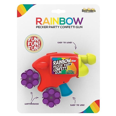 Rainbow Pecker Party Confetti Gun by Hott Products
