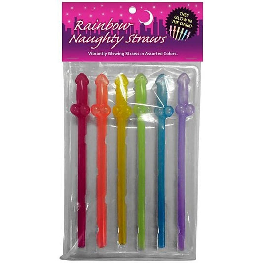 Glow in the Dark Rainbow Naughty Straws by Kheper Games