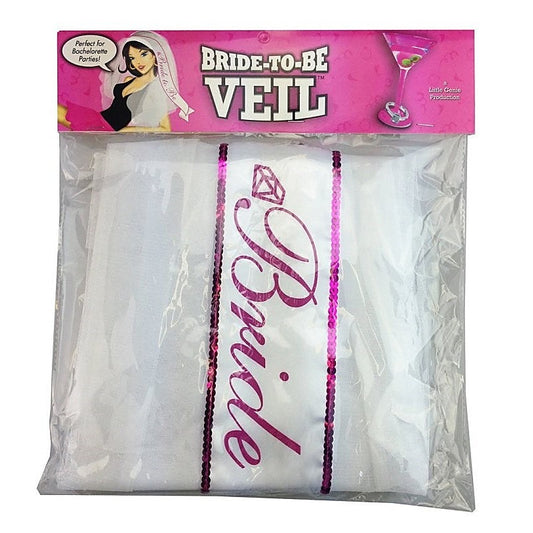Bride-To-Be Veil White and Pink by Little Genie