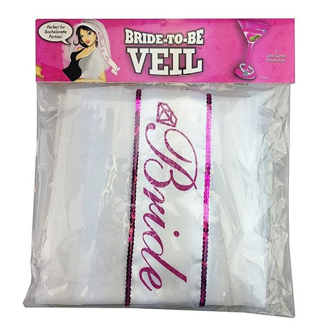 Bride-To-Be Veil White and Pink by Little Genie