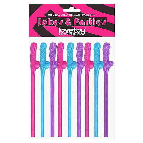 Coloured Willy Straws by Lovetoy