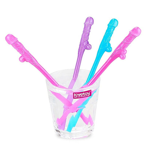 Coloured Willy Straws by Lovetoy
