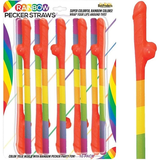 Rainbow Pecker Straws by Hott Products
