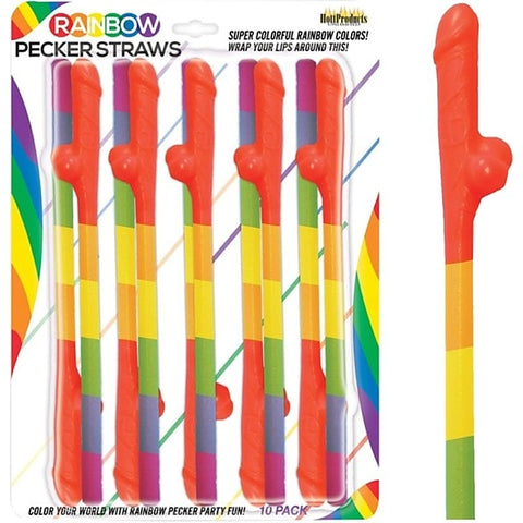 Rainbow Pecker Straws by Hott Products
