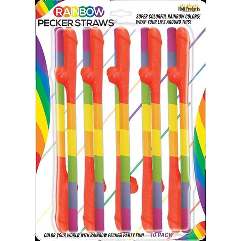 Rainbow Pecker Straws by Hott Products