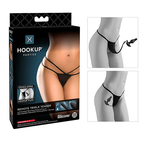 HOOKUP Remote Triple Teaser With Butt Plug by Pipedream