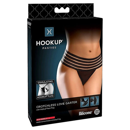 HOOKUP Women's Crotchless Love Garter by Pipedream Products