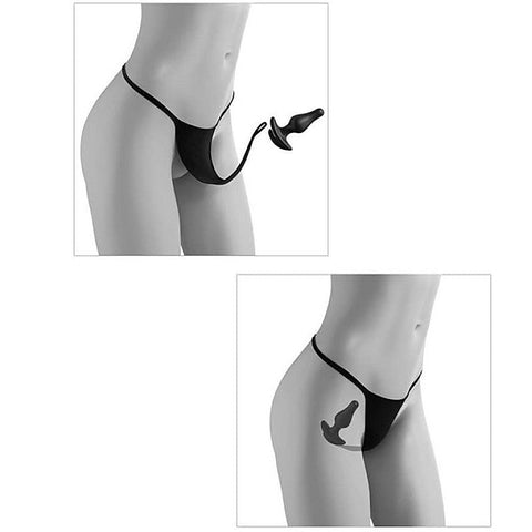 HOOKUP Remote Bowtie Bikini With Anal Plug by Pipedream