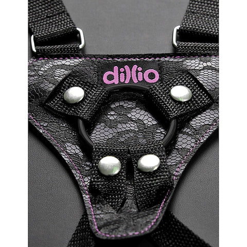 Dillio 6 Inch Strap-On Suspender Harness Set by Pipedream