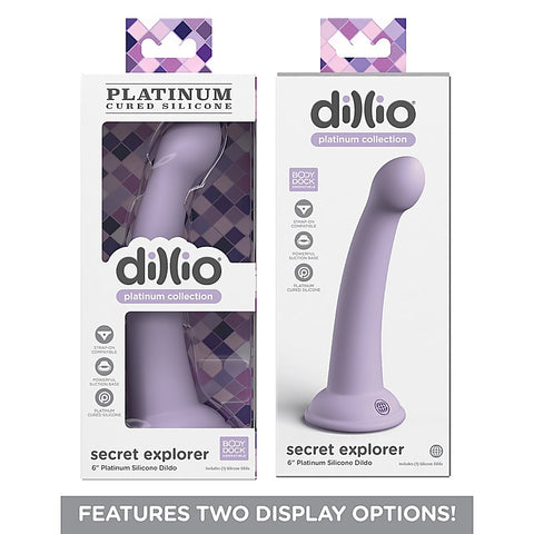 Dillio Platinum Secret Explorer 6 Inch Suction Cup Dildo