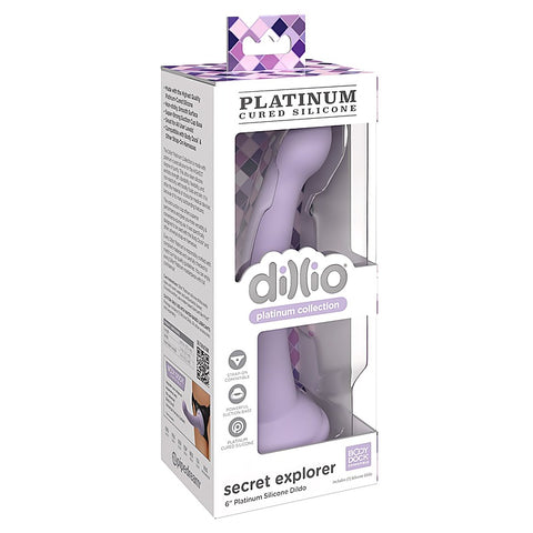 Dillio Platinum Secret Explorer 6 Inch Suction Cup Dildo