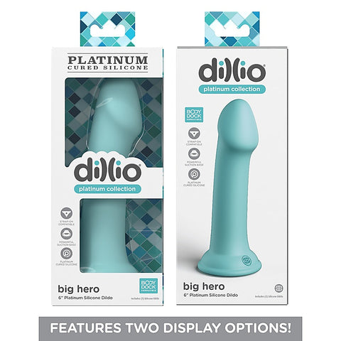Dillio Platinum Big Hero 6 Inch Silicone Dildo