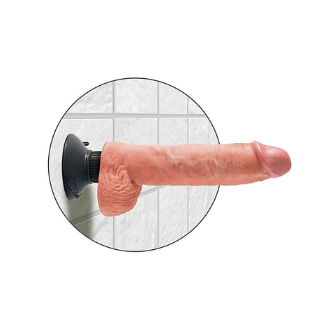 King Cock 10 Inch Suction Cup Vibrating Cock with Balls