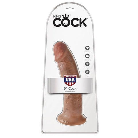 King Cock 9 Inch Realistic Dong with Suction Cup
