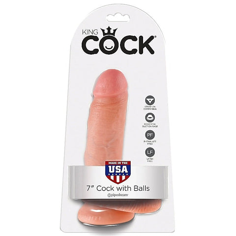 King Cock Realistic Cock with Balls and Suction Cup Base