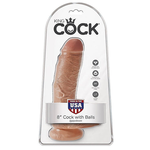King Cock Realistic Cock with Balls and Suction Cup Base