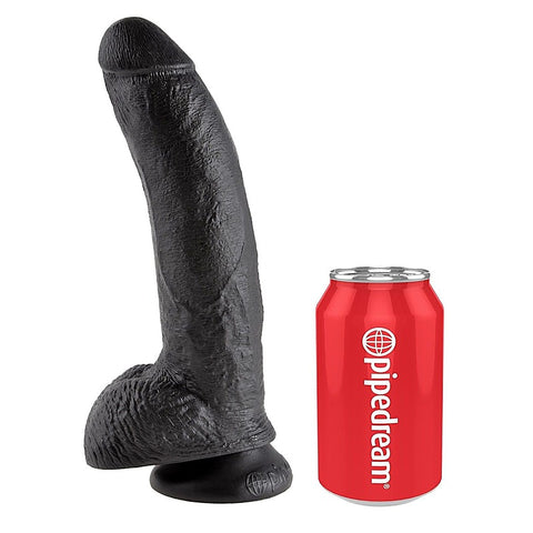 King Cock 9 Inch Suction Cup Realistic Dong with Balls