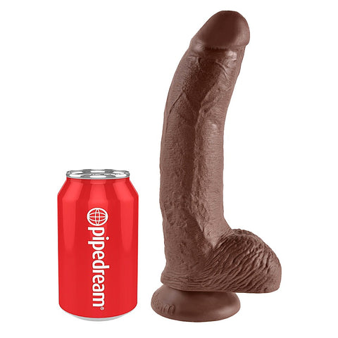 King Cock 9 Inch Suction Cup Realistic Dong with Balls