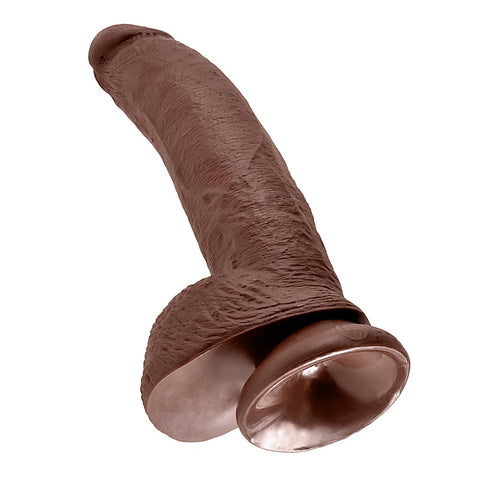 King Cock 9 Inch Suction Cup Realistic Dong with Balls