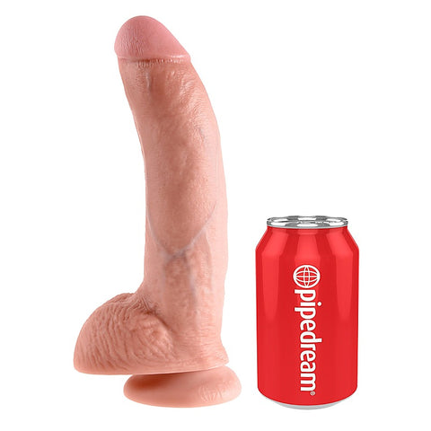 King Cock 9 Inch Suction Cup Realistic Dong with Balls