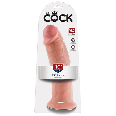 King Cock 10 Inch Suction Cup Realistic Cock with Balls