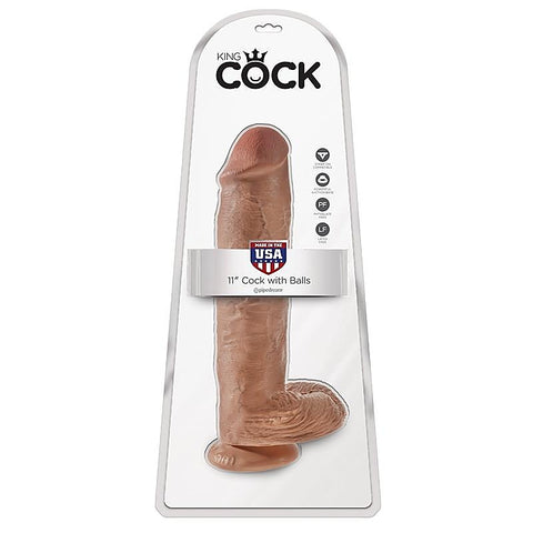 King Cock Realistic Cock with Balls and Suction Cup Base