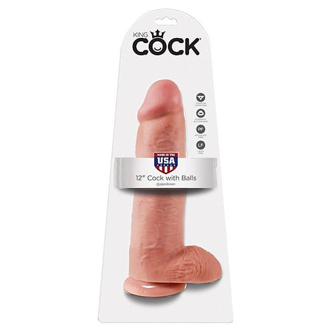 King Cock 12 Inch Suction Cup Realistic Dildo