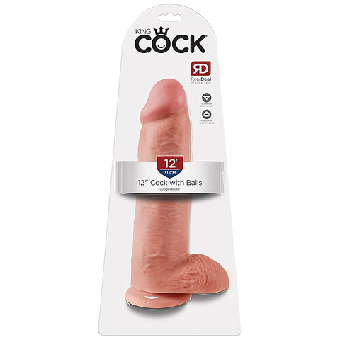 King Cock 12 Inch Suction Cup Realistic Dildo