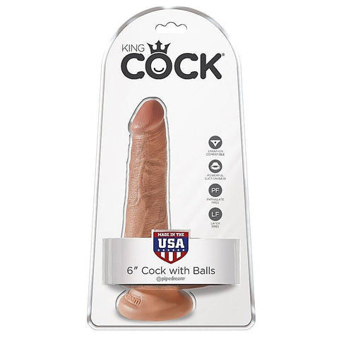 King Cock 6 Inch Suction Cup Realistic Dildo