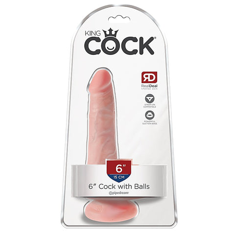 King Cock 6 Inch Suction Cup Realistic Dildo