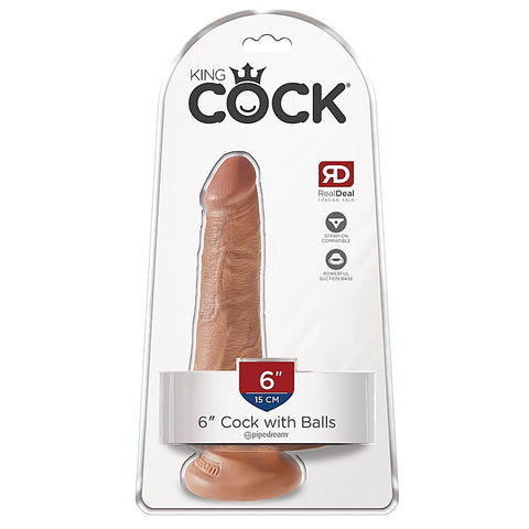 King Cock 6 Inch Suction Cup Realistic Dildo