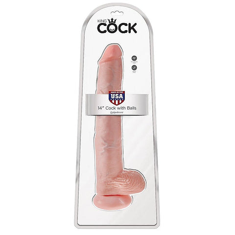 King Cock 14 Inch Realistic Cock with Balls
