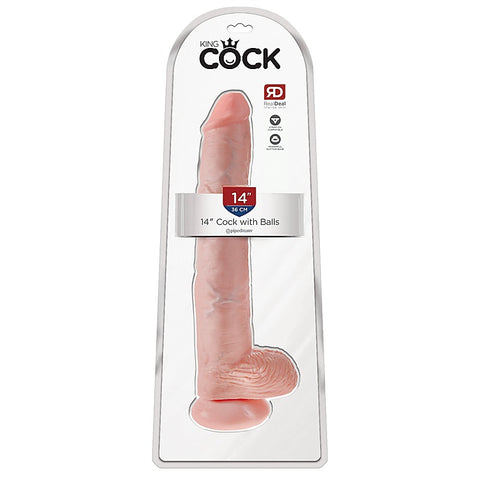 King Cock 14 Inch Realistic Cock with Balls