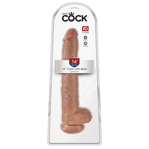 King Cock 14 Inch Realistic Cock with Balls