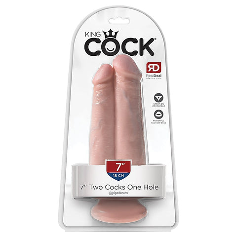King Cock Two Cocks One Hole Realistic Double Dildo
