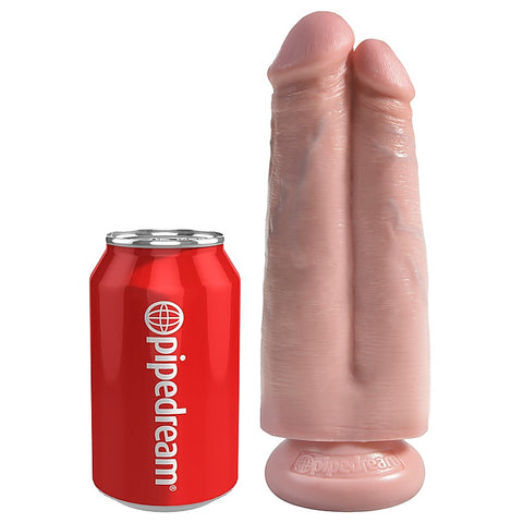 King Cock Two Cocks One Hole Realistic Double Dildo